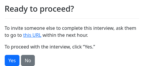 Screenshot of interview-url-temp example