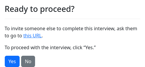 Screenshot of interview-url example