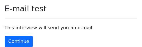 Screenshot of send-email example
