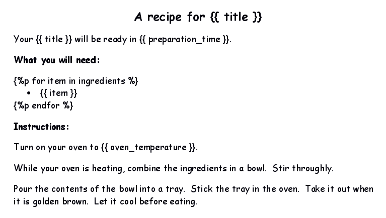 recipe template source